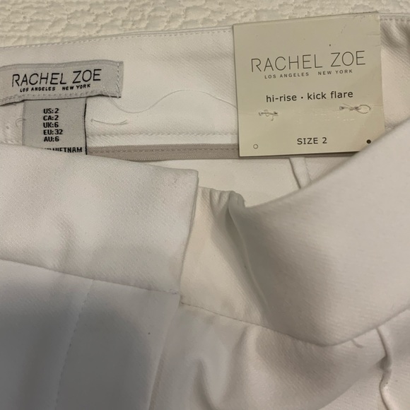 NWT Rachel Zoe Ivory Front Zip HiRise Kick Flare Slacks/Trousers/Pants Size 2 - Picture 12 of 15